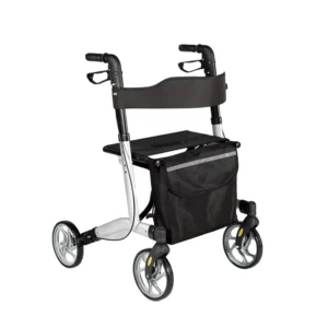Lightweight 8 Inches 4 Wheels Rollator Disabled Walking Aid with Cane Holder TRA14