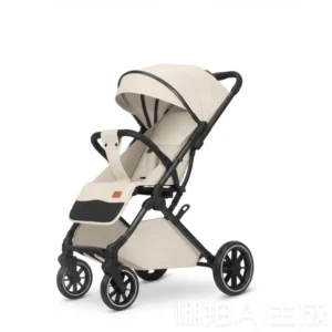 Lightweight Aluminum Alloy Foldable Baby Stroller Can Sit Lie 15kg Load Capacity Four Wheel Shock Absorption for Kids Outings