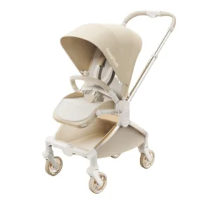 Lightweight Aluminum Four Wheel Baby Stroller Reverse Handle Foldable Universal Pushchair 10KG Load Capacity for Infants
