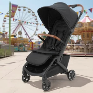 Lightweight Durable Aluminum Alloy Frame Fabric Baby Stroller Metal PU Wheels Portable 3 Fold BS6020 0 3 Years Old 22KG
