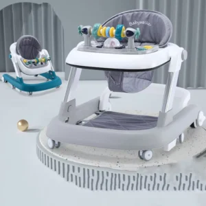 Lightweight Foldable 3 in 1 Multifunctional Anti Tip Baby Walker Children’s Walking Aid Plastic