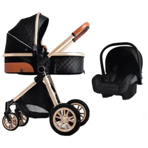 Lightweight Foldable Baby Stroller 0-3 Years Old Two-Way High Landscape Portable 3-in-1 Buggy Aluminum Alloy Oxford Fabric