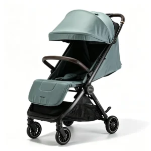 Lightweight Foldable Baby Stroller Portable Aluminum Frame Infant Carriage Breathable Fabric Toddler Pushchair