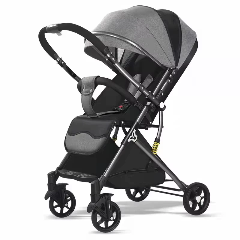 Lightweight Foldable Compact Stroller Baby Pushchair Buggy Carbon Steel Frame Baby Strollers Prams