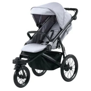 Lightweight Foldable Jogger Stroller with 3 Wheels Rain Cover for Newborns