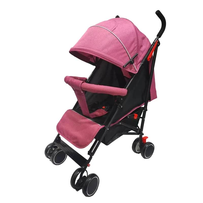 Lightweight Foldable Portable Metal Baby Stroller Umbrella Function Customizable Seating Reclining 4-Wheel Children's Pushchair