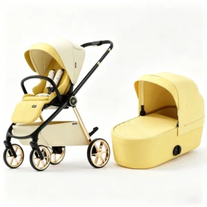 Lightweight Foldable Two Way High View Portable 3-in-1 Aluminum Alloy Baby Travel Stroller Pram Car Seat for Newborn Children
