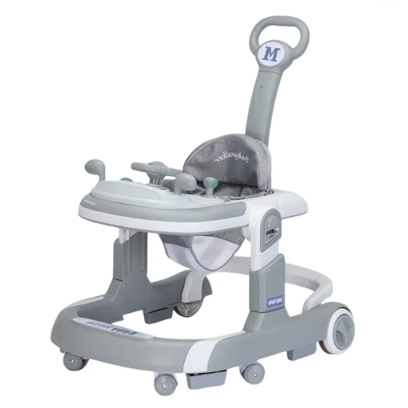 Lightweight Folding Baby Walker Baby Chair Multi Function Anti Rollover Toddler Walking Device Modern Design Plastic Material