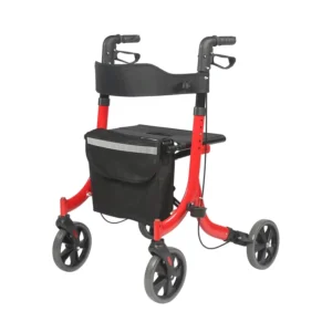 Lightweight Four Wheel Euro Style Rollator Walker With Seat And Locking Brakes TRA11
