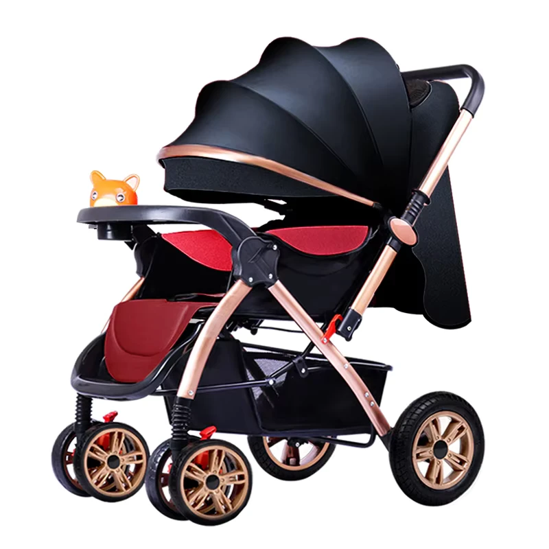 Lightweight Portable Baby Stroller Easy Push Travel Pram with Reversible Handle Baby Stroller Pushchair Buggy