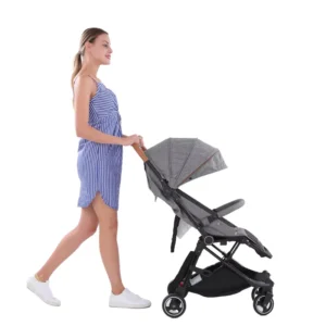 Lightweight Portable Baby Stroller for Airplane Travel Cabin Size EN ASTM Certified Durable Metal and Fabric Material