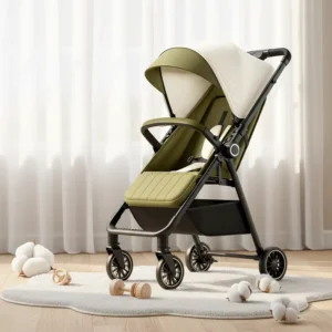 Lightweight Portable Baby Stroller with High Landscape Five Point Seat Belt Car Wheel Can Sit and Lie on