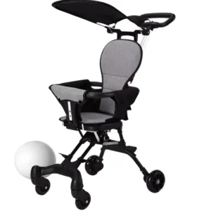 Lightweight Portable Baby Trolley Stroller with Enlarged Pedal Foldable Design 20KG Load Capacity for 0 3 Years Old