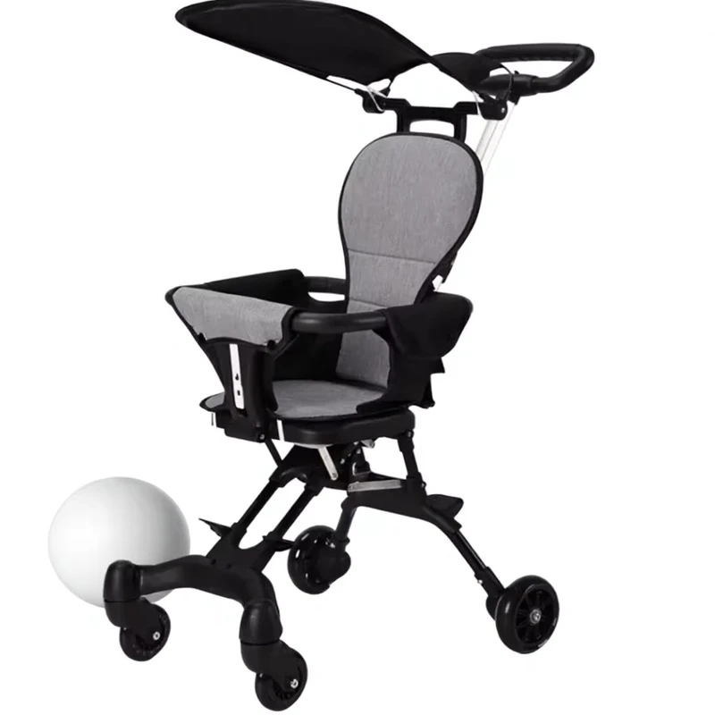Lightweight Portable Baby Trolley Stroller with Enlarged Pedal Foldable Design 20KG Load Capacity for 0 3 Years Old