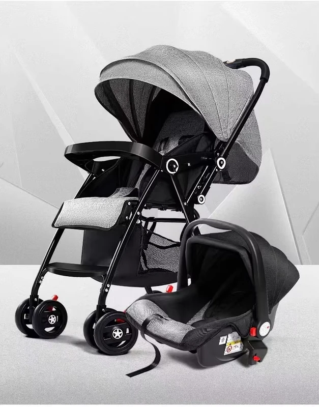Lightweight Push Folding Baby Stroller 2 in 1 with Cockpit One touch Folding