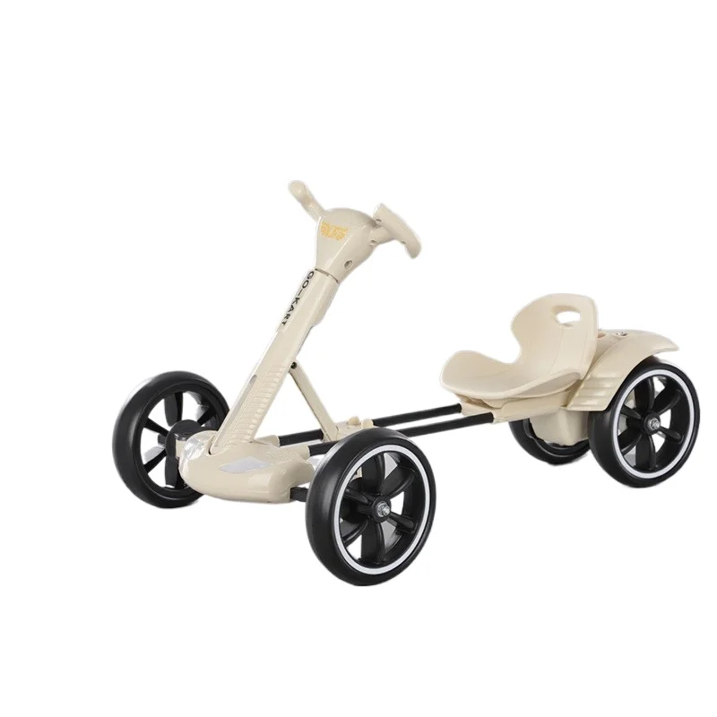 Lightweight installation-free foldable children's electric go-kart for ages 2-6 electric car racing gift for cross-border