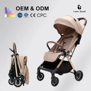 Loveseed Q6 Lightweight Aluminum Alloy Frame Baby Stroller Automatic Folding Smooth Line Stylish EN1888 Safety Certified 20KG