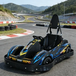 Low Maintenance Energy Saving High Efficiency Battery Powered Blue Electric Go Kart For Adult