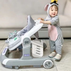 Low Price Factory 3 in 1 Baby Walker and Dining Chair Foldable Plastic Baby Walker with Wheels Seat Adjustable Height
