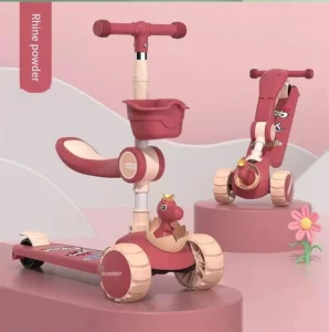 Luggage Kids Scooter PU LED Wheel Kick Toy Scooter Baby Adjustable Children Foot Scooter for 2-8 Year Kids