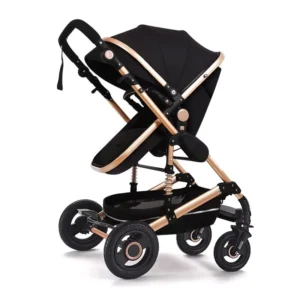 Luxurious High View Stroller Stainless Steel Frame for 0 3 Years Old Foldable Design Lightweight Alloy Construction Can Lie Sit
