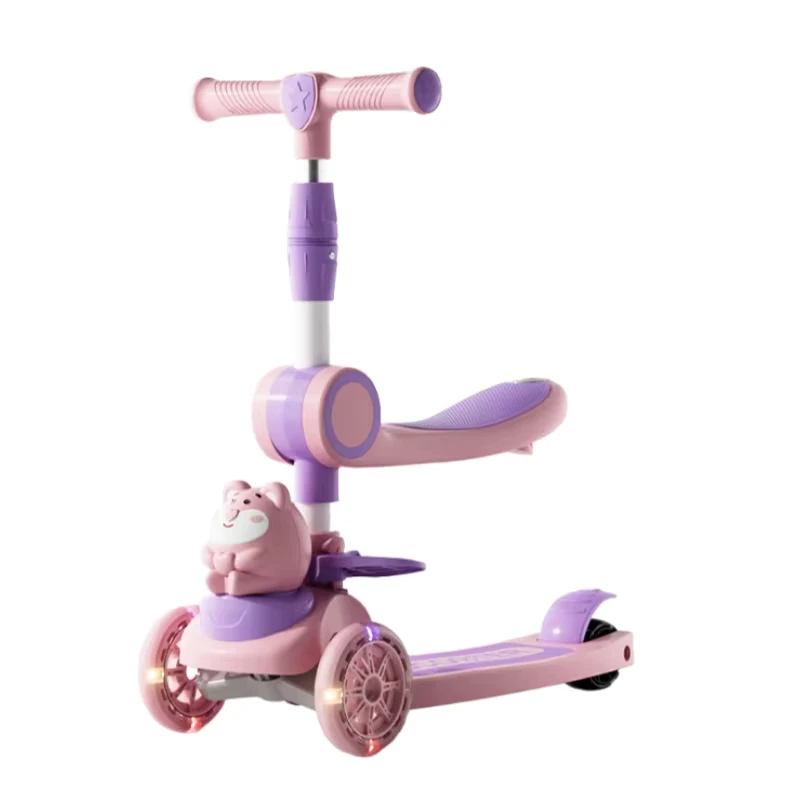 Luxurious Modern 3-Wheel Kids Scooter with Light Foldable Child Toy for Children
