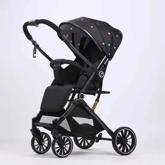 Luxury 3 in 1 Baby Stroller Foldable Car Seat Lightweight Travel Pram Stainless Steel Oxford Linen Safety Design for 0 3 Years