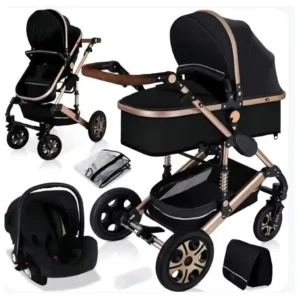 Luxury 3 in 1 Baby Stroller with Carseat Pram Trolley Folding Kinderwagen for Newborns Perfect Travel Pushchair