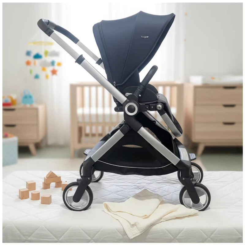 Luxury 3 in 1 Foldable Aluminum Alloy Baby Stroller Pram for Kids Traveler BP168 EN1888 Certified 15kg Load