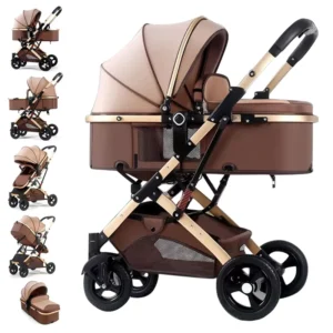 Luxury Baby Car Seat and Stroller Set Baby Pushchair Travel Foldable Baby Stroller Pram 3 in 1 With Car Seat