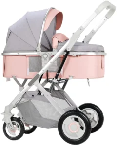 Luxury Baby Stroller Light Weight Foldable High View Custom OEM Linen Frame Aluminum Alloy Logo 15kg Load Capacity 0 3 Years