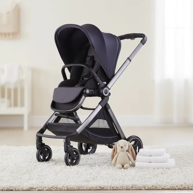 Luxury High End Foldable Lightweight 4 Wheel Aluminum Frame Travel System Baby Stroller Advanced Safety Features BP618