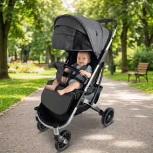 MD C 26 S600 Compact Foldable Aluminum Alloy Baby Stroller One Key Fold Lightweight Iron Frame 20KG Load Capacity 0 3 Years Old