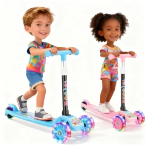 Manufacturer 3-Wheel Portable Foldable Kids Scooter with Adjustable PU Flashing Wheels Children’s Outdoor Toys
