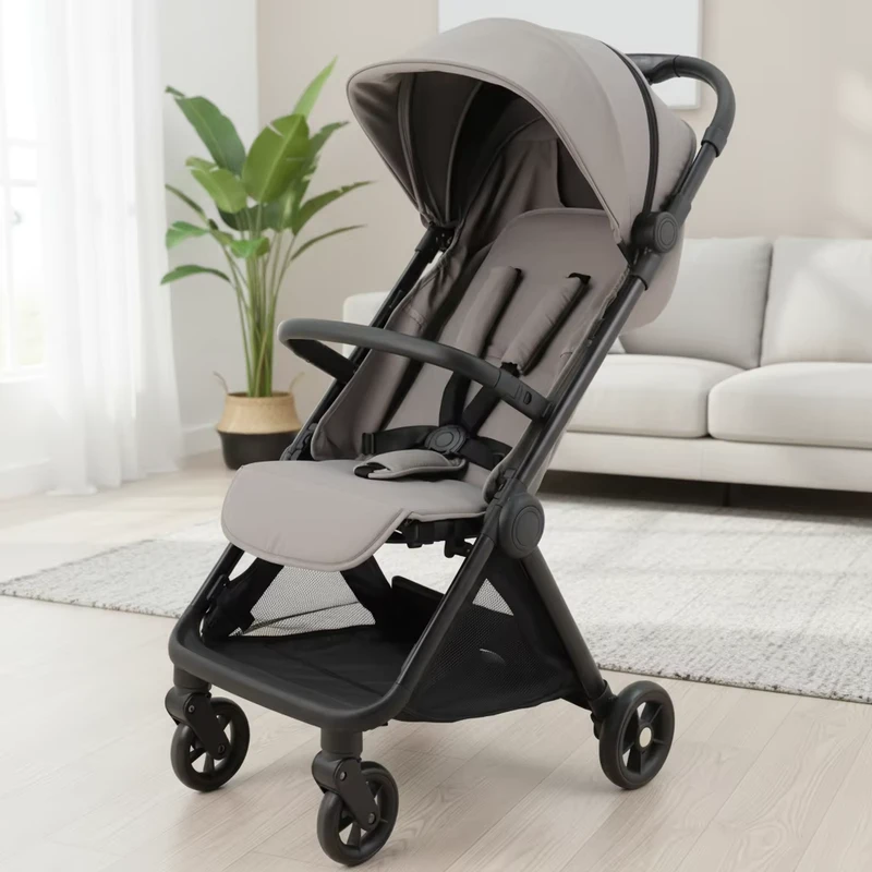 Manufacturer Lightweight Aluminum Alloy Frame Automatic Fold Baby Stroller Pushchair Pram 20KG Load Capacity Airplane Use Ages