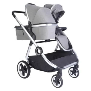 Manufacturer Supplier Germany All Wheel Suspension One Hand Quick Foldable Twins Strollers Baby