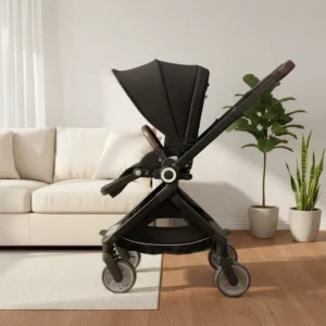 Manufacturer Supply 3-in-1 Foldable 4 Wheel Portable Aluminum Alloy Frame Baby Stroller Travel System for Kids