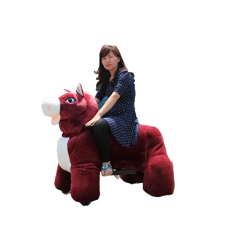 Mechanical Ride On Red Animal Ride for Adults