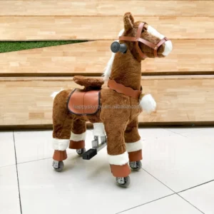 Mechanical Riding Machine for Children Plush Walking Horse Style Toy