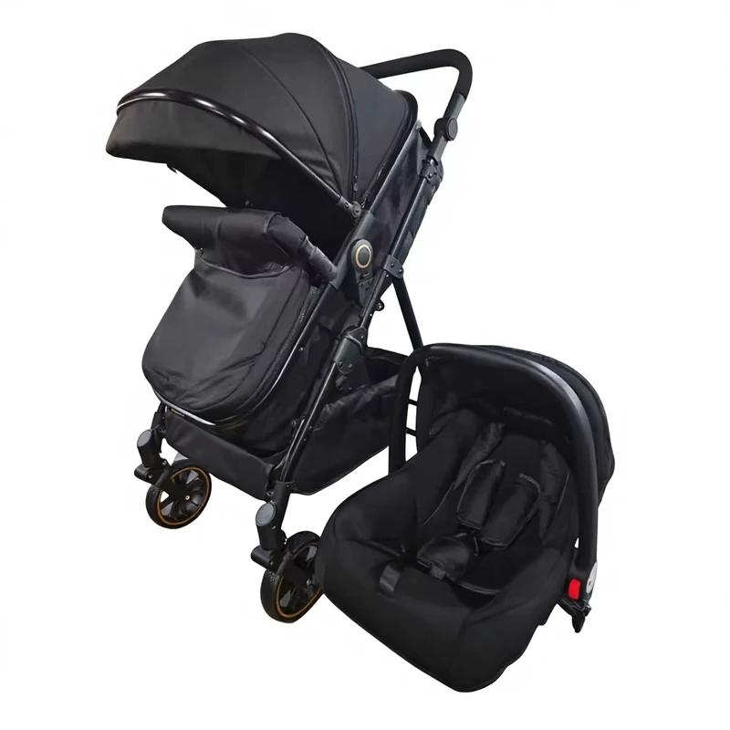 Metal Baby Stroller Can Sit and Lie Reversible Ultra-Light Foldable Easy to Carry Travel 15kg Load Capacity 0-6 Months