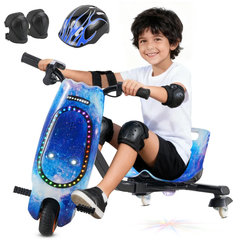 Mexico Stock 008B Kids Electric Tricycle for 3 8 Years Old Drift & 360° Rotation Ride on Electric Car Max Speed 15 km h