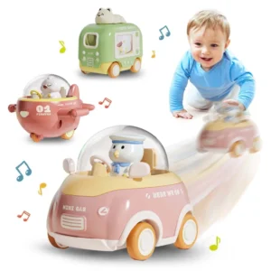 Mini Cartoon Panda Friction Toy Car Press & Go Inertial Vehicle Cute Animal Car Baby Push Car Toddler Toy for Kids