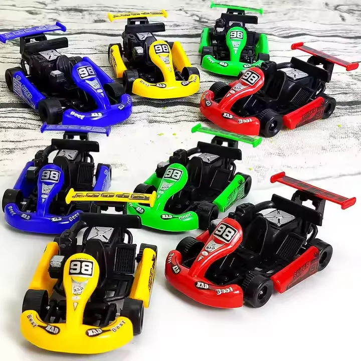 Mini Plastic Pull Back Kart Cars Kids' Classroom Prize Toy