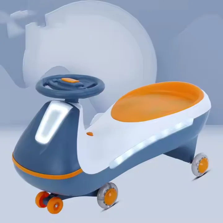 Mini Toy Twist Swing Car with Music and Light Children's Ride with Wheel and Battery Powered by China Factory