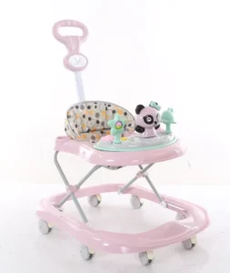 Minimalist Style Baby Learning Walker Foldable Lightweight Frame With Cartoon Duck Toys For Modern Families Walking Assistant
