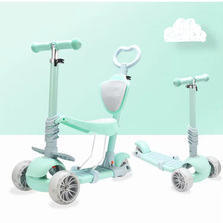 Model 3 in 1 Multi function Children Scooter CE Kids Scooter with Seat 3 Wheel Scooter for Kids with Led Light