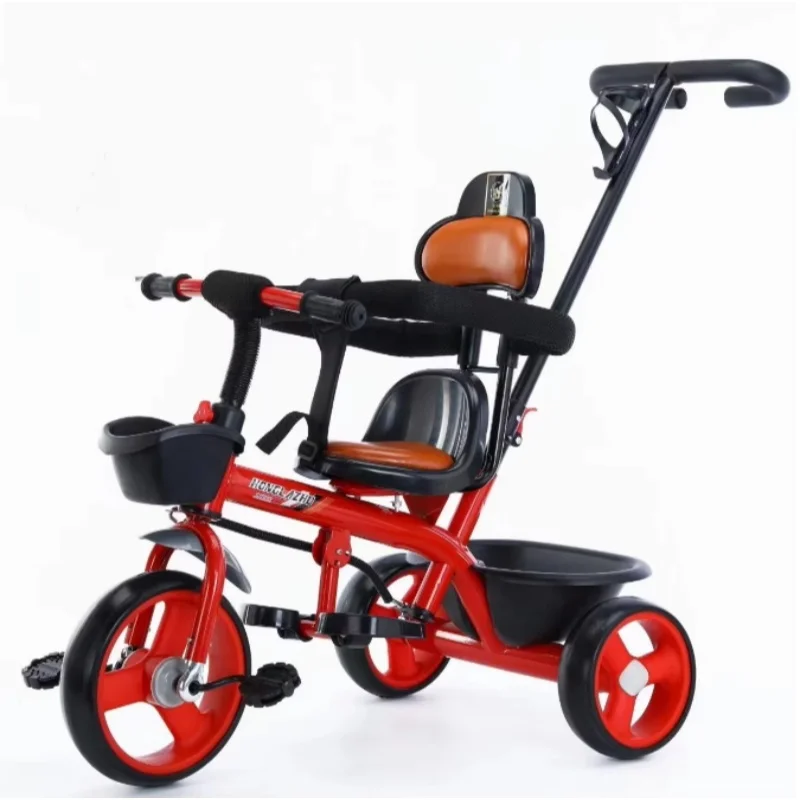 Model 735 Three in one Push Handle Ride Pedal Cars Stroller Tricycle Security Fence Plastic Seats 2 6 Year Olds