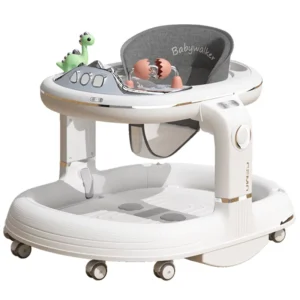 Model Multifunctional Music Walker Baby Folding Plastic Round Baby Push Walker 4 in 1 With Wheels and Seat