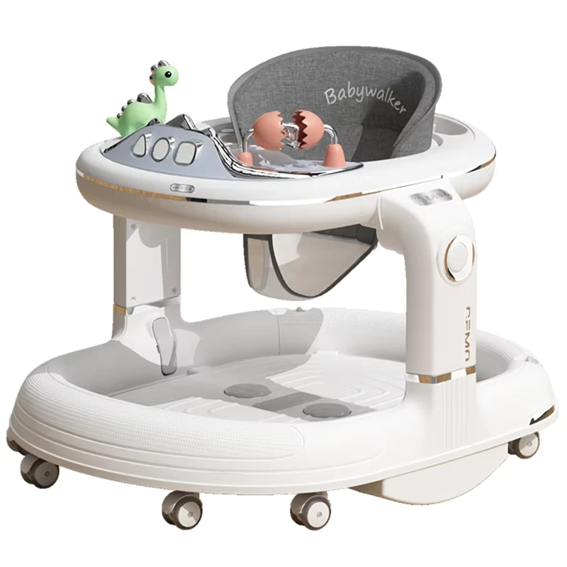 Model Multifunctional Music Walker Baby Folding Plastic Round Baby Push Walker 4 in 1 With Wheels and Seat