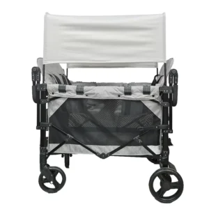 Modern Baby Strollers with Tray Attachment and Snack Cup Holder Foldable 4 Seater for Toddlers